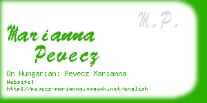 marianna pevecz business card